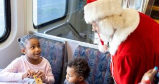 Metrolink Holiday Express Train rolling into San Bernardino this weekend