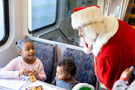 Metrolink Holiday Express Train rolling into San Bernardino this weekend