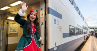 Metrolink Holiday Express Train rolling into San Bernardino this weekend
