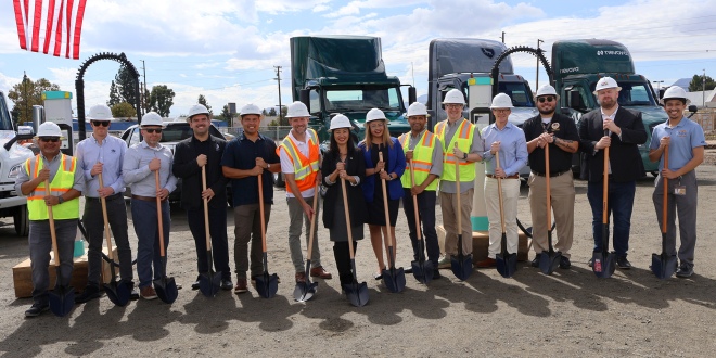 EV Realty breaks ground on truck charging facility