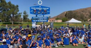 Dodgers' legend Derrel Thomas reads to kids at Blair Park